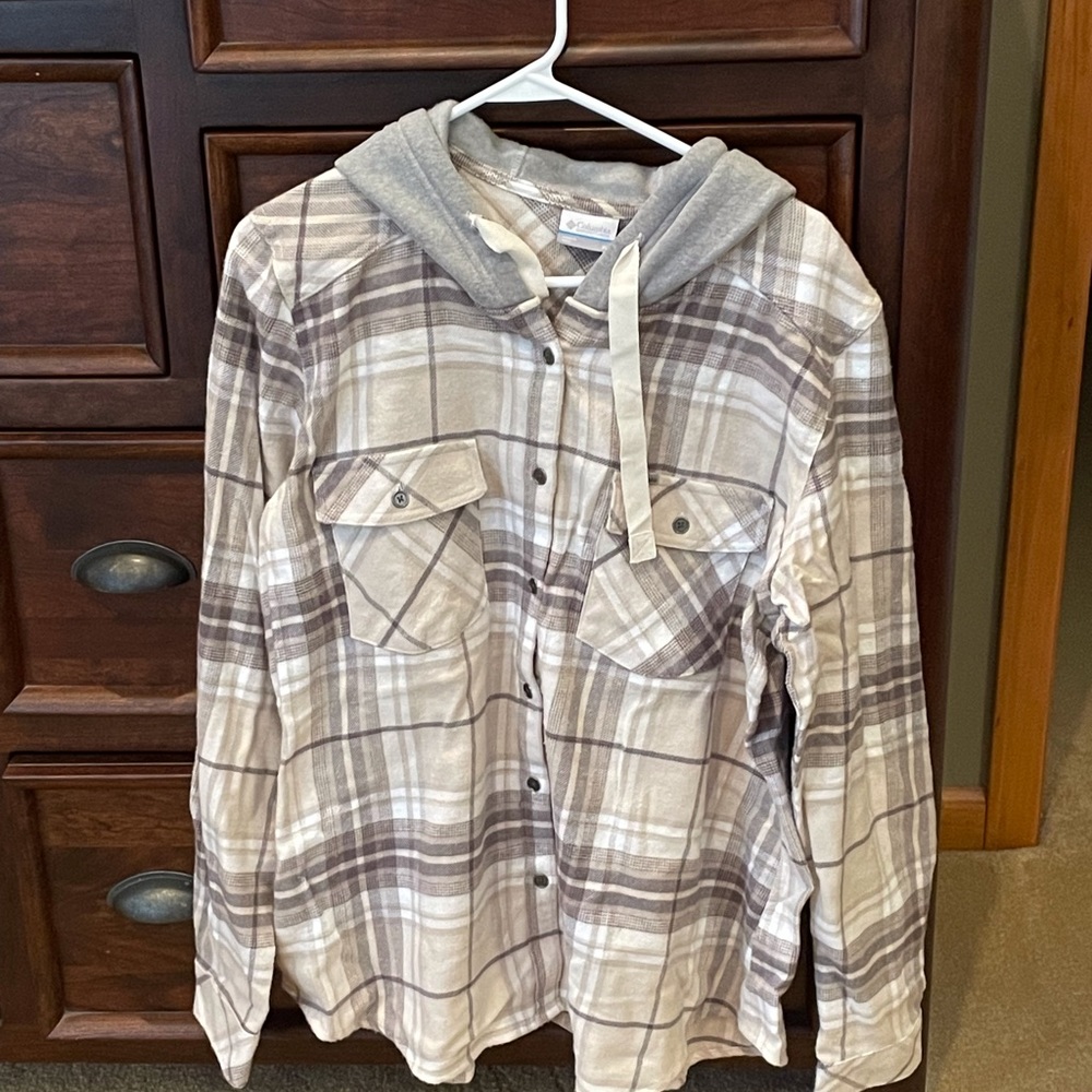 Columbia flannel with hood